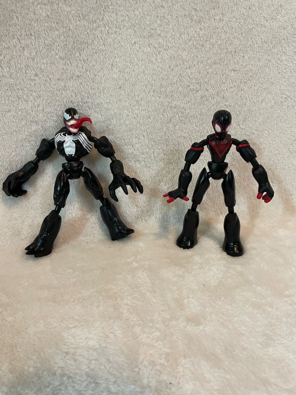 Spider-Man Venom and Miles Morales Action Figures - Set of 2